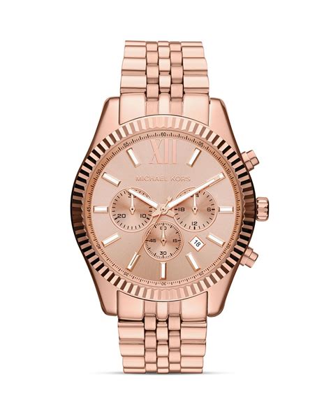 michael kors mens rose gold watch